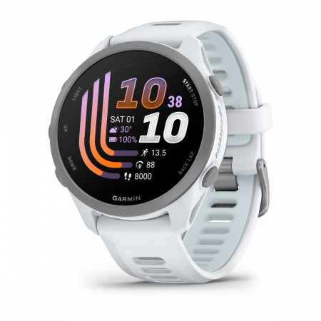 Умные часы  Garmin Forerunner 170 43mm Amoled белый с белым силиконовым ремешком (010-03920-51) Тайвань