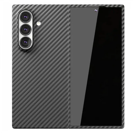 Пластиковая накладка Piblue совместимая с Samsung Galaxy Z Fold8 Ultra черная под карбон