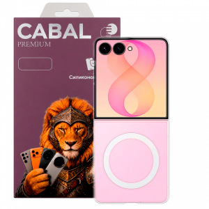 Противоударная накладка Cabal Premium Clear Case c MagSafe для Samsung Galaxy Flip 8 прозрачная