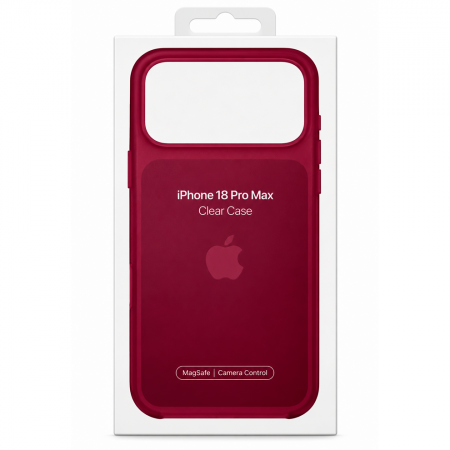 Пластиковая накладка Clear Case совместимый с iPhone 18 Pro Max/17 Pro Max Burgundy  (вишневая)  - фото 4