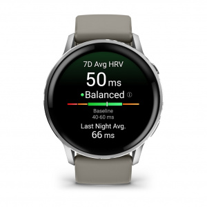 Умные Часы Garmin Venu 4 45mm Silver Grey (серебро/серый ремешок) (010-03014-41)