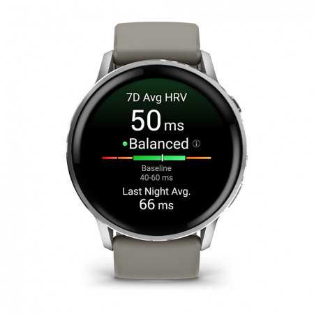 Умные Часы Garmin Venu 4 45mm Silver Grey (серебро/серый ремешок) (010-03014-41) - фото 3