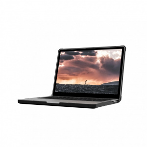 Пластиковый чехол UAG PLYO совместимый с Macbook Pro 14 (M1/M2/M3/M4 2021-2024) прозрачный черный кант