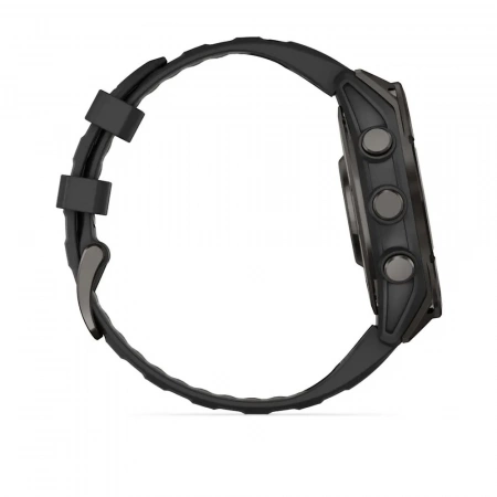 Умные часы Garmin Fenix 8 47 mm AMOLED Sapphire Carbon Gray DLC titanium with black Peddle gray (серый карбон серый-черный ремешок) (010-02904-20) - фото 7