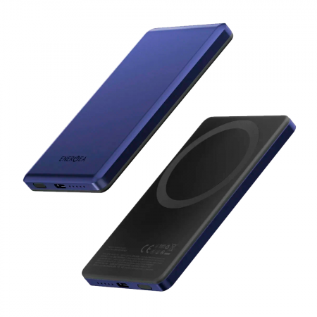 Внешний аккумулятор ENERGEA с MagSafe 5000 mAh 15W (CCC) синий - фото 2