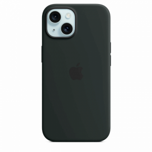 Силиконовая накладка Silicone Case с MagSafe для iPhone 14 Plus черная UAE