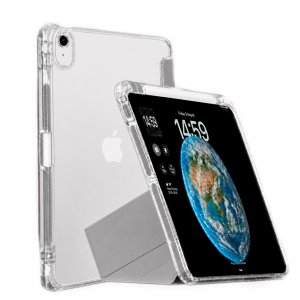 Чехол-книжка Mosbros Clear-Pro совместимая с iPad 10 (2022) 10.9"/iPad 11(A16) (2025) серая