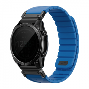 Силиконовый ремешок UNIQ Fluo для Garmin 22 mm (Ocean Blue) голубой